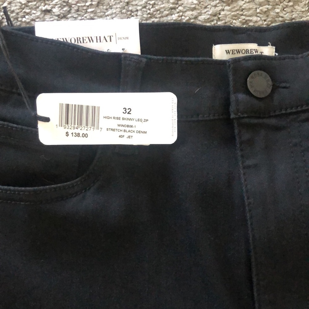 NWT WeWoreWhat Skinny Zip Jeans